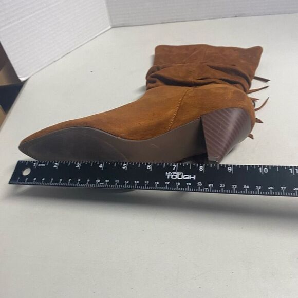 JUST FAB Women’s Sanna Heeled Boots Size 7 Camel NEW WITH DEFECTS - Picture 9 of 12